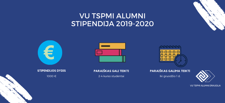 VU TSPMI Alumni draugija skelbia kasmetinį konkursą Alumni stipendijai gauti