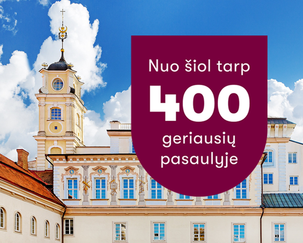 VU pateko į rekordiškai aukštą poziciją – geriausių pasaulio universitetų 400-uką