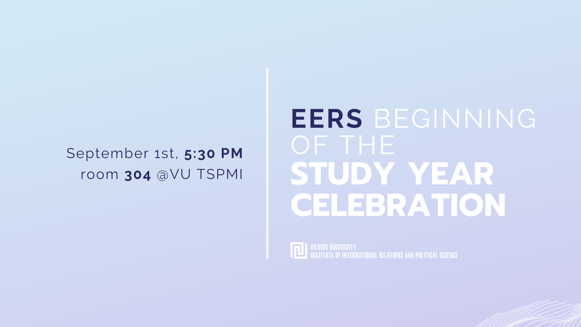 EERS beginning of the study year celebration