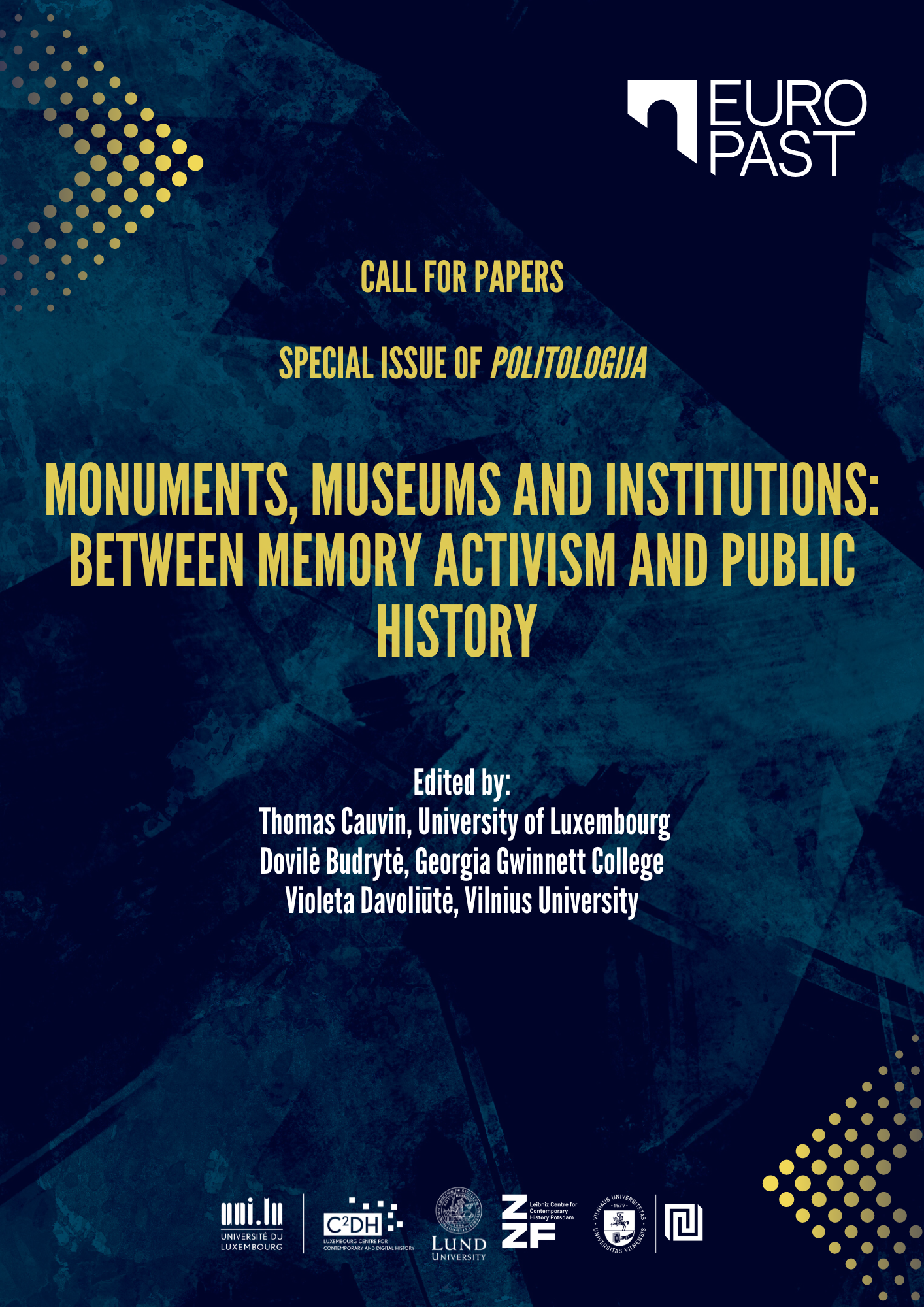 Call for Papers: Special Issue of POLITOLOGIJA “Monuments, Museums and Institutions: between Memory Activism and Public History”