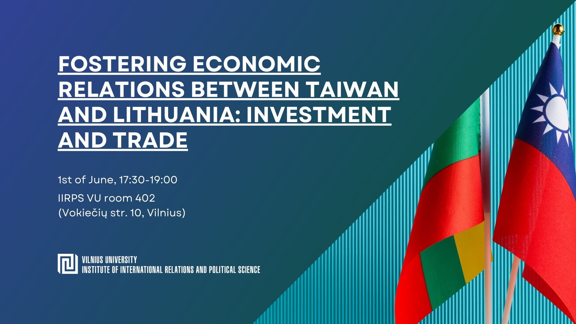 Fostering economic relations between Taiwan and Lithuania: Investment and trade