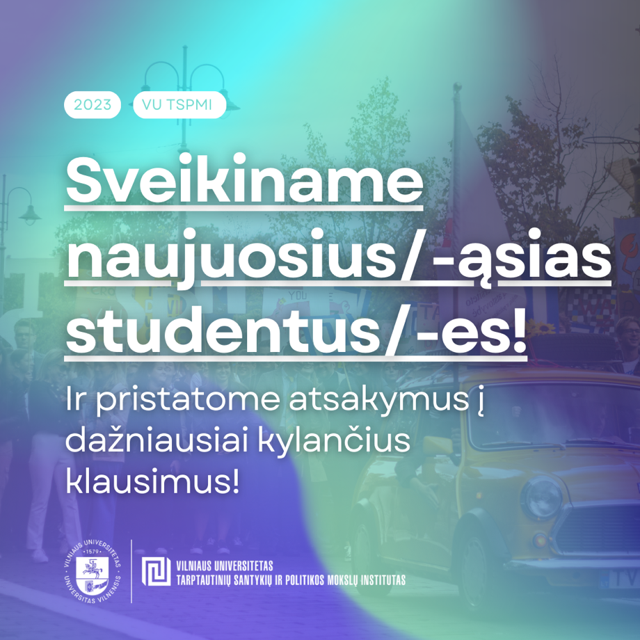 Sveikiname, tapus VU TSPMI bendruomenės dalimi!