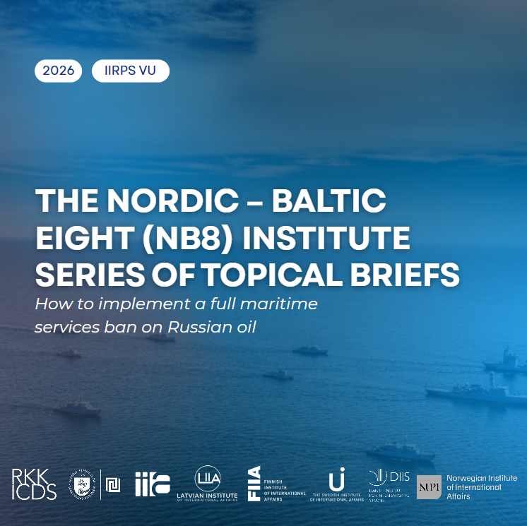 NB8 teminių apžvalgų serija: Kaip įgyvendinti visapusišką jūrinių paslaugų draudimą rusiškai naftai