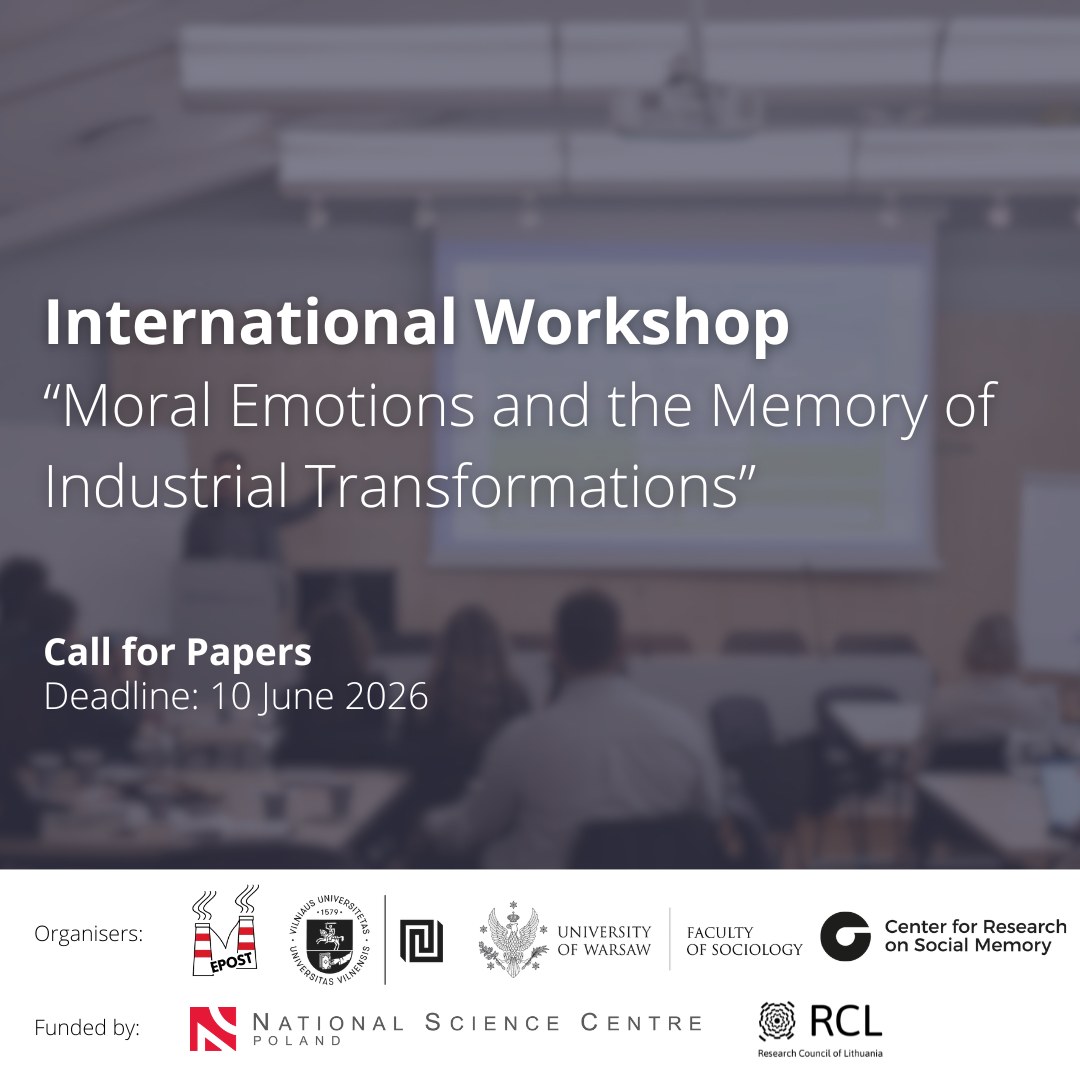 International workshop “Moral Emotions and the Memory of Industrial Transformations”